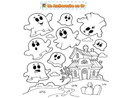 Coloriage de fantômes pour Halloween