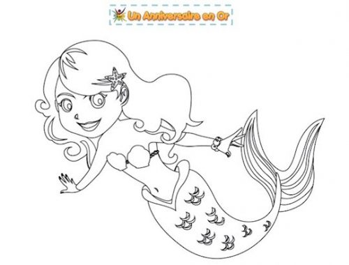 coloriage gratuit pour enfant thème sirène