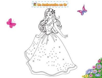 Coloriage enfant à imprimer thème princesse