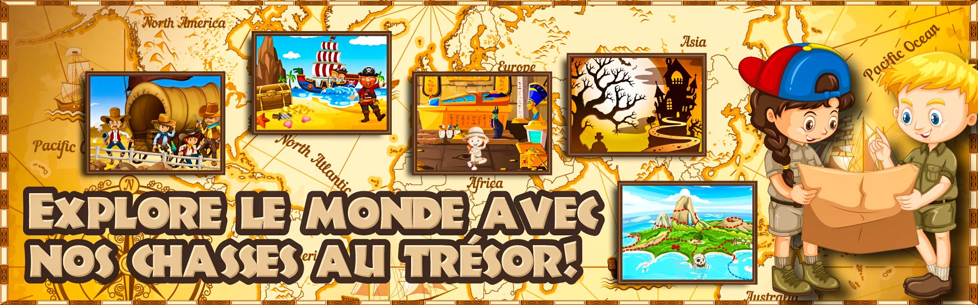 chasse au trésor pour tous les âges de 4 à 12 ans