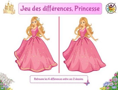 Le jeu des différences princesse