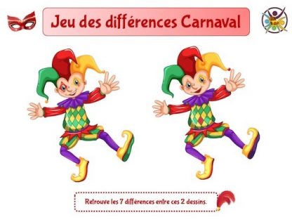 Jeu des différences carnaval