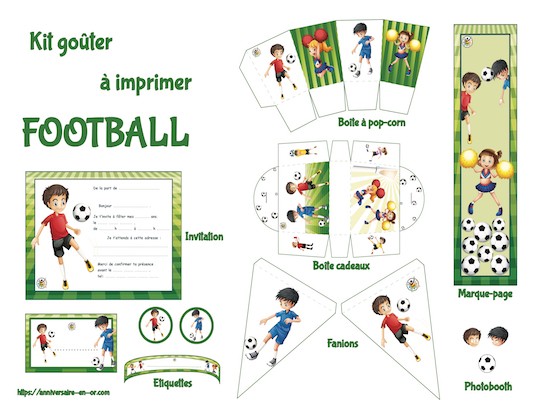 Kit de décoration anniversaire football chez Monstres des fêtes