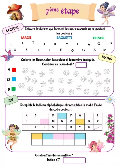 Cahier d'activités à imprimer pour enfant de maternelle