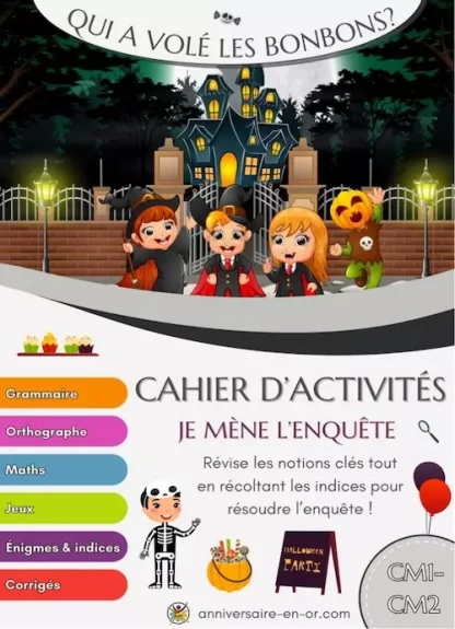 Cahier d'activités sur l'automne, thème Halloween