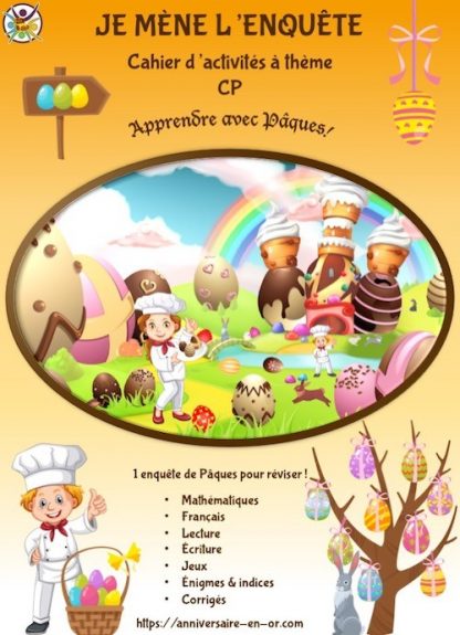Cahier d'activités enfant sur le thème de Pâques