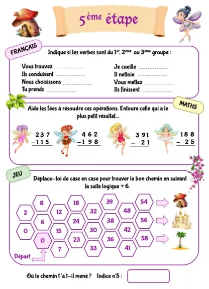 Cahier de jeux et d'activités pour enfants de CE1-CE2