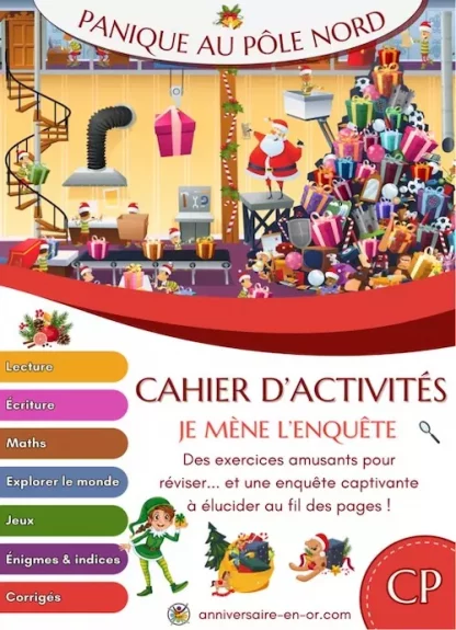 Cahier à thème: jeux et exercices sur le thème de Noël pour enfants de CP