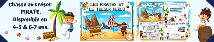 chasse au trésor des pirates à imprimer pour enfants