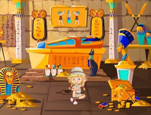 Animation de chasse au trésor en Egypte