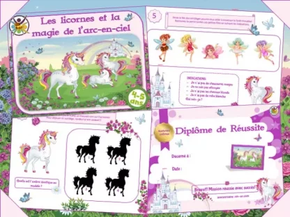 Chasse au trésor à imprimer thème licorne