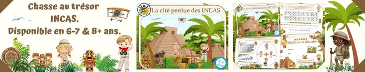 Chasse au trésor des Incas à imprimer pour enfant