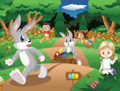 Grand jeu de chasse au trésor pour Pâques