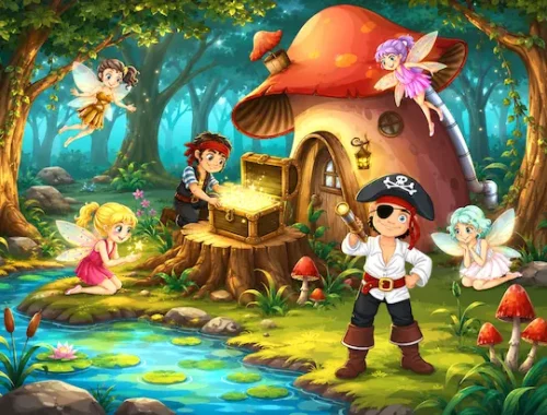 Chasse au trésor pirates et fées 6 et 7 ans à imprimer