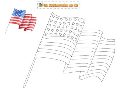 coloriage du drapeau des États-Unis
