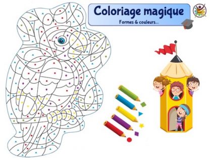 coloriage magique formes et couleurs