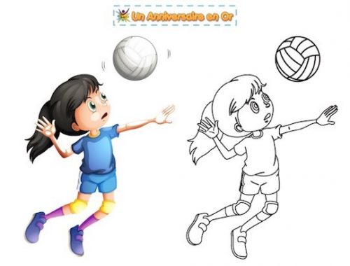 Coloriage volleyball