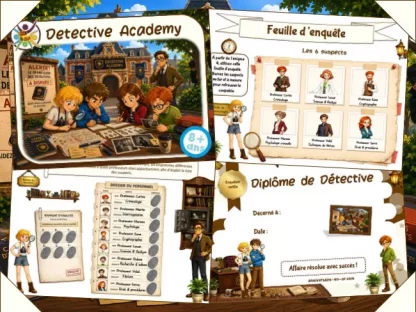 Enquête Académie Détective 8 et 9 ans à imprimer | Kit PDF - Un ...