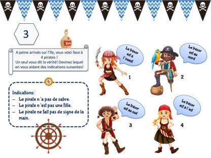 Kit animation chasse au trésor pirate 6-7 ans