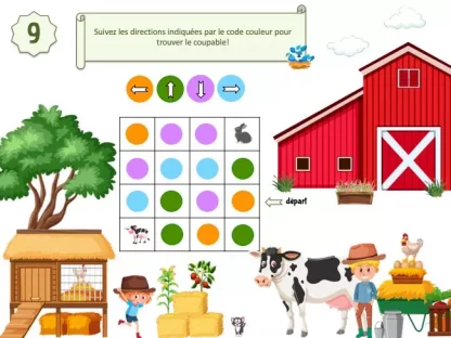 Jeux, énigmes, activités enfants sur les animaux de la ferme