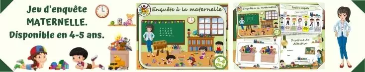 Jeu d'enquête policière à imprimer pour enfants de maternelle