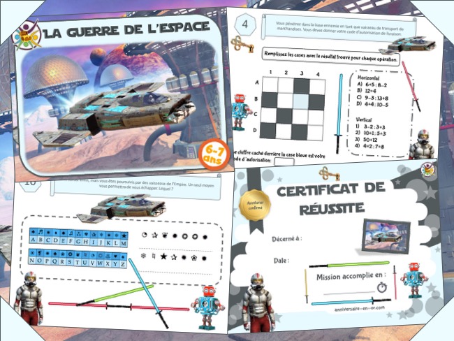 Kit d'escape game pour enfant Star Wars à imprimer