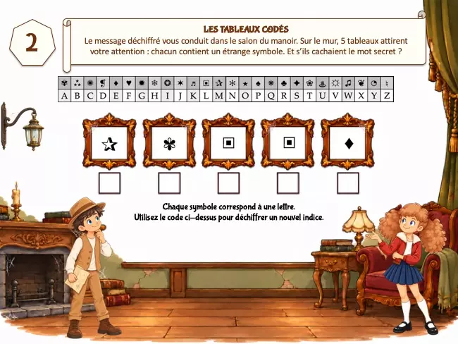 code secret escape game du vieux manoir 6 et 7 ans
