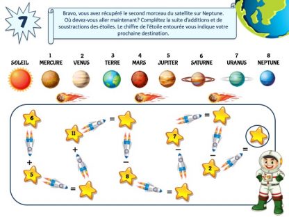 énigme pour enfant de 6-7 ans sur le système solaire