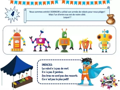 Jeu de chasse au trésor pour anniversaire thème super-héros