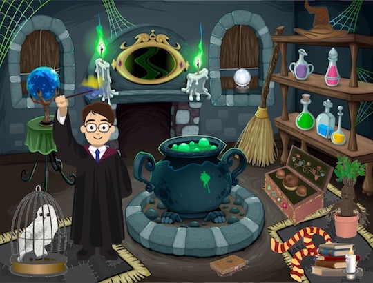 Harry Potter - Kit 12 invitations d'anniversaire - Livres jeux et