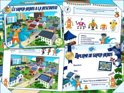 jeu anniversaire des super-héros pour enfants de 4-5 ans