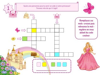 Kit jeu chasse au trésor princesse pour enfant