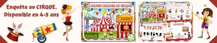 jeu d'enquête policière au cirque pour enfants de 4-5 ans