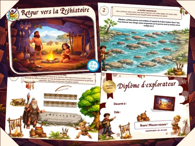 Chasse au trésor pour enfants thème préhistoire!