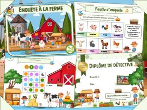 Kit de jeu pour enfants de 4-5 ans sur les animaux de la ferme