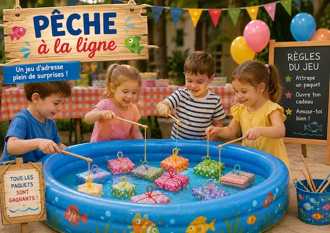 jeu de kermesse: la pêche à la ligne