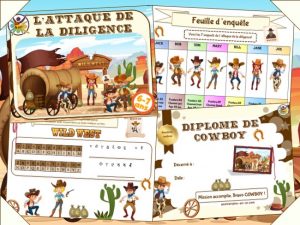 Kit de jeu animation chasse au trésor cowboy et Far West