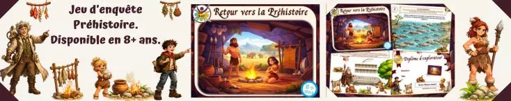 Grand jeu de piste pour enfants à la préhistoire!