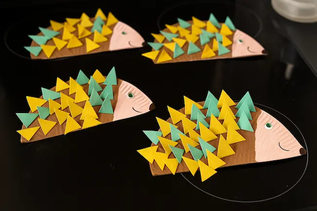 activité manuelle pour enfant : fabriquer un hérisson en carton