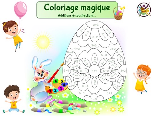 Coloriage magique Pâques