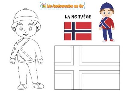 Coloriage Norvège