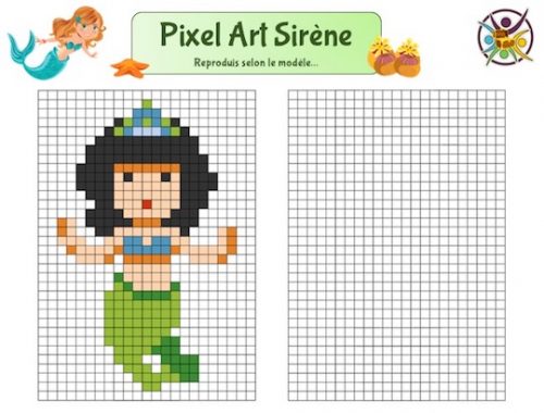 Pixel art sirène
