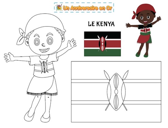 coloriage Kenya