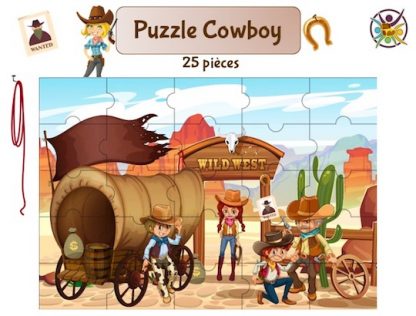 puzzle à imprimer cowboy