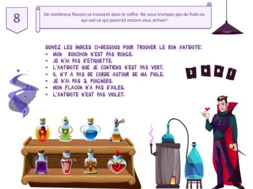 Escape game vampire 6 et 7 ans à imprimer - Un Anniversaire en Or