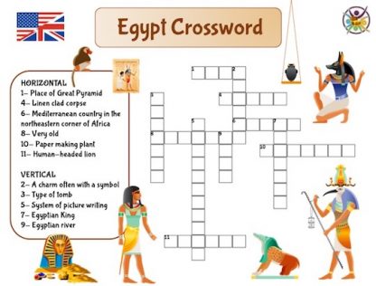 mots croisés Égypte en anglais