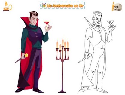 coloriage vampire, Dracula