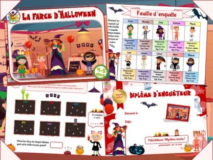 La farce d'halloween : kit de jeu d'enquête enfants maternelle
