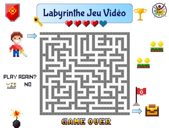 labyrinthe thème jeu vidéo