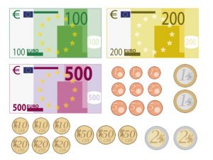 240 Pièces Billets Et Pièces Factices Euros - Jeu D'argent Pour Enfants, Jeu De Rôle, Fêtes - Reproduction Réaliste